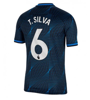 Chelsea Thiago Silva #6 Udebanetrøje 2023-24 Kort ærmer